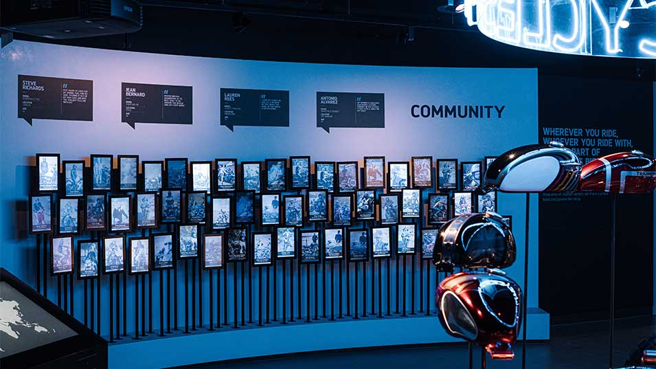 Triumph factory visitor experience community display