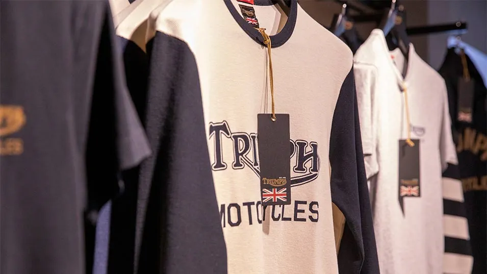 Triumph visitor experience shop lifestyle clothing